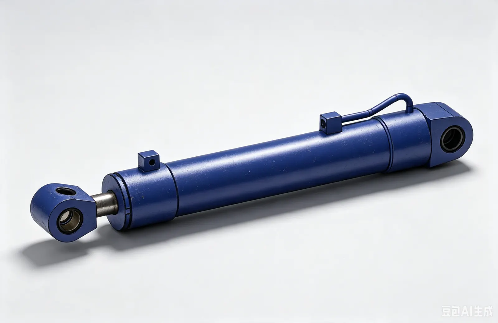 AI-generated concept image of a double-acting concrete pump hydraulic cylinder.