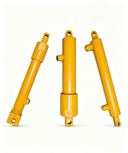 Rice combine harvester hydraulic cylinders for muddy agricultural field duty