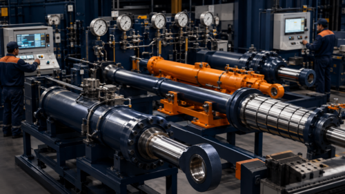 Vérins hydrauliques sur les postes d'assemblage de précision et d'essai de pression